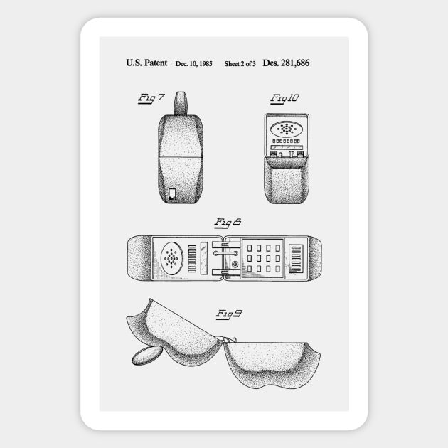 Apple Phone Patent 1985 Sticker by Joodls